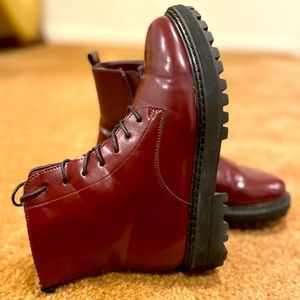 JustFab maroon colored boots. Size 8.